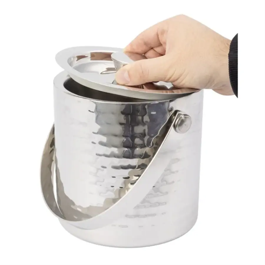Olympia hammered double wall ice bucket |1550ml
