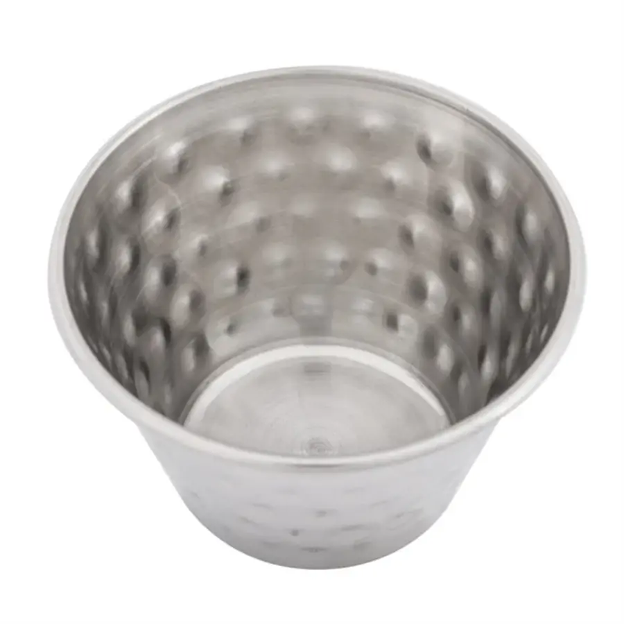 Olympia sauce cup hammered st/st |115ml | (box 12)
