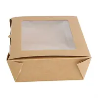 Fiesta recycelbare Salatboxen mit PET-Fenster | 1200 ml | (150 Stück)
