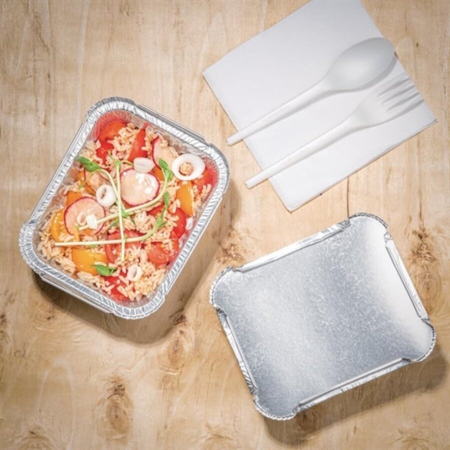 Couvercles recyclables Fiesta pour contenants en aluminium | (500 pièces)