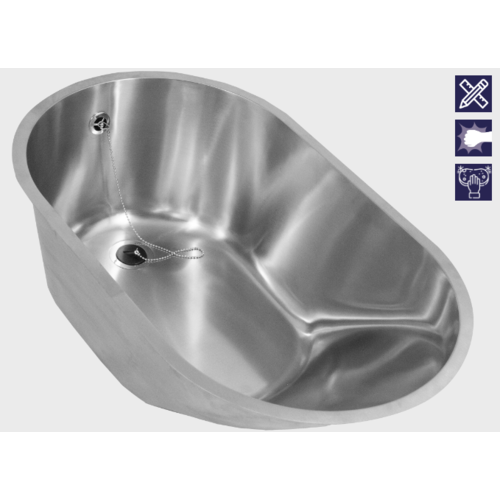  HorecaTraders Babybad | RVS | B 700 x D 400 x H 250 mm 