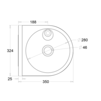 Fontaine à eau murale | rond | Acier inoxydable AISI 304