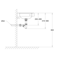 Lavabo d'angle | rond | acier inoxydable | 32x32x13,5 cm
