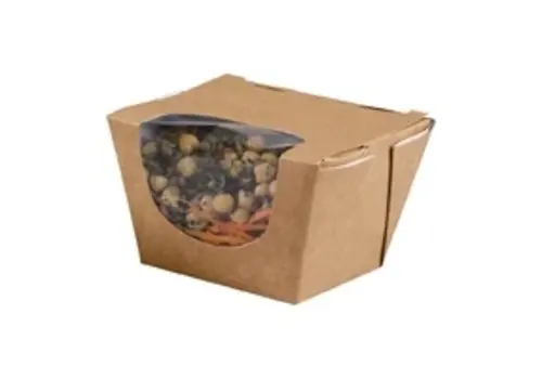  HorecaTraders Boîtes à salade kraft compostables Colpac Zest | 900 ml | (250 pièces) 