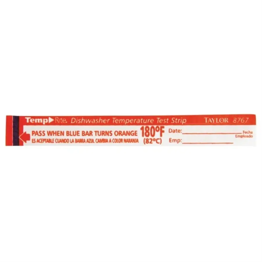 Bandelette de test de température du lave-vaisselle | (25 pièces)
