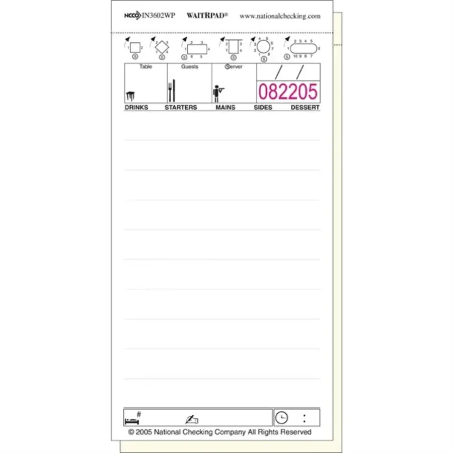 Serveerpad 50 tickets 1 kopie | (10 stuks)