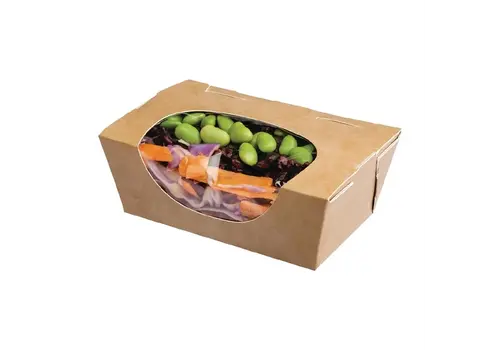  HorecaTraders Boîtes à salade kraft compostables Colpac Zest | 500 ml | (500 pièces) 