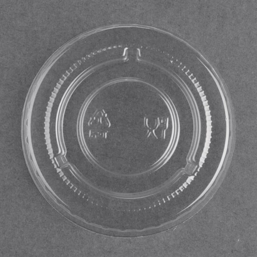 Couvercles en PET recyclables pour contenants de sauce bagasse | (1000 pièces)