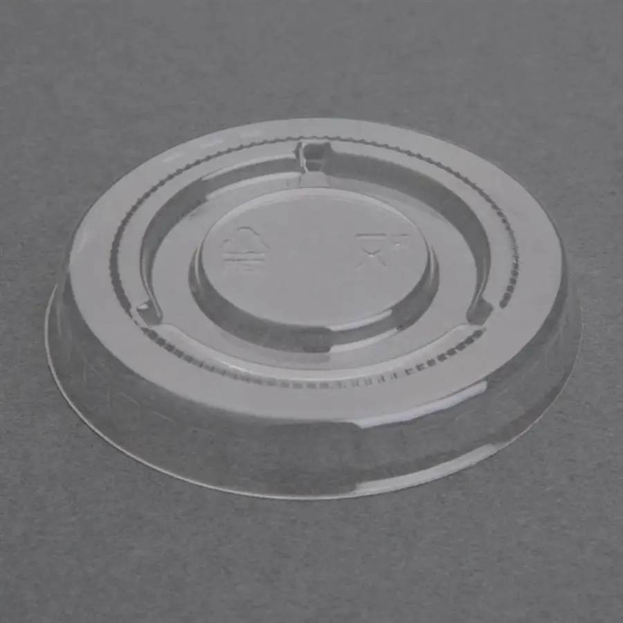 Couvercles en PET recyclables pour contenants de sauce bagasse | (1000 pièces)