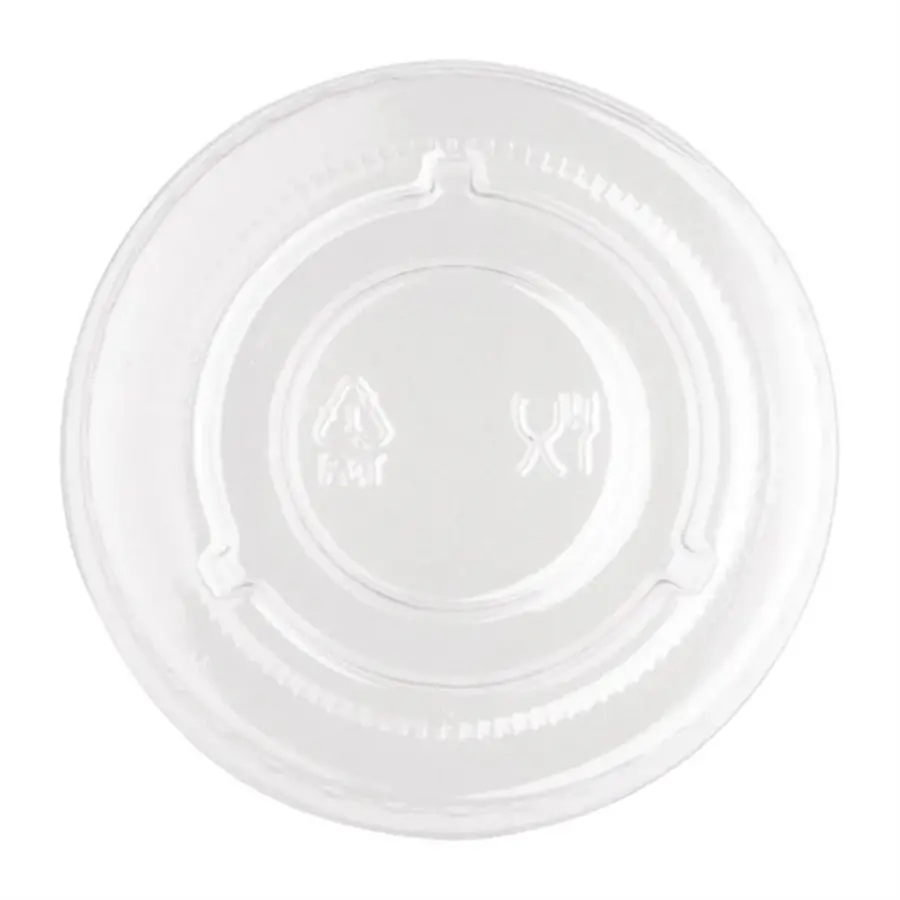 Couvercles en PET recyclables pour contenants de sauce bagasse | (1000 pièces)