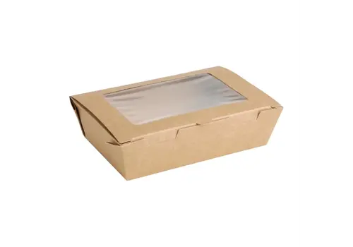  HorecaTraders Boîtes à salade recyclables avec fenêtre en PET | 700 ml | (200 pièces) 