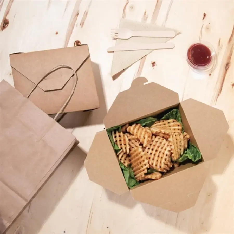 Boîtes alimentaires en carton recyclables | 152 mm | (200 pièces)