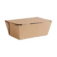 kompostierbare gerippte Kartonbehälter mittel | 60 (H) x 150 (B) x 110 (T) mm | (300 Stück)