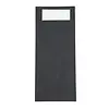 Europochette Black Cutlery Bag with White Napkin | (500 pieces)