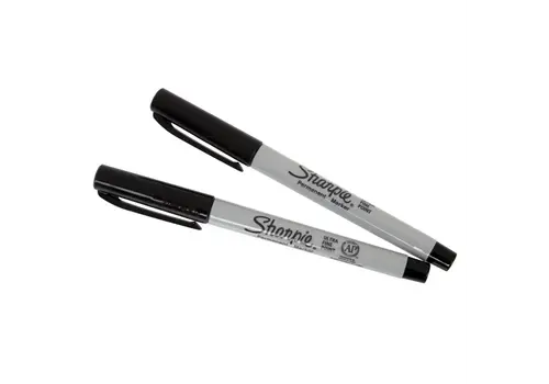  Sharp Sharpie Ultra Fine Permanentmarker | Schwarz | (2 Stück) 