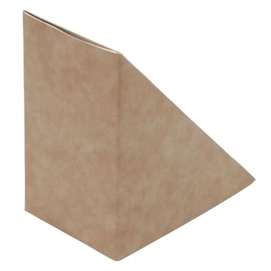 Boîtes à sandwich triangulaires recyclables en kraft Colpac avec fenêtre en PLA | (500 pièces)