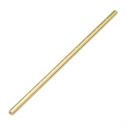  HorecaTraders biologisch abbaubare Papierstrohhalme gold | (250 Stück) 
