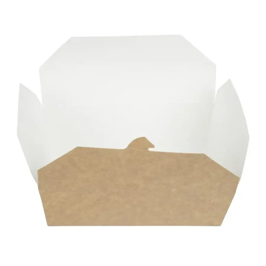 Recycelbare, mikrowellengeeignete Lebensmittelboxen aus Kraftpapier von Colpac | 1950 ml | (200 Stück)