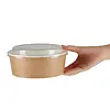 HorecaTraders Colpac recyclable kraft salad bowls with lid large | 1300ml | (150 pieces)