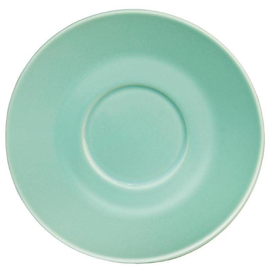 Turquoise cappuccino dishes (12 pieces)