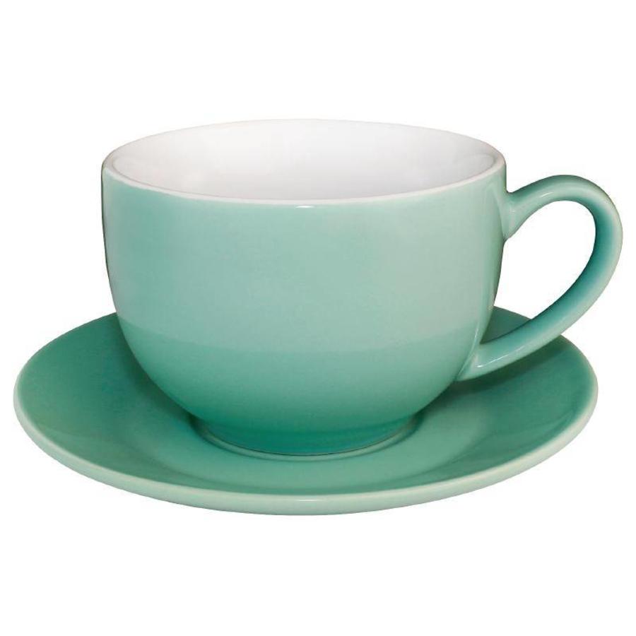 Soucoupes à cappuccino turquoise (12 pièces)