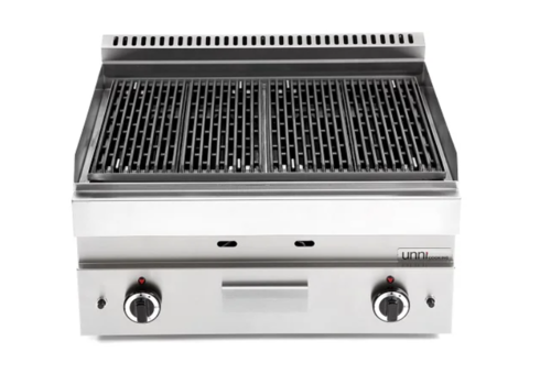  HorecaTraders Gril en pierre de lave 700 x 650 x H300 mm GAZ 