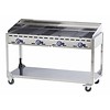 Hendi Barbecue à gaz professionnel avec 4 brûleurs | 1400x612x(h)825 mm