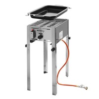 RVS Gas Barbecue |  Incl. Pan + Rooster