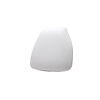 HorecaTraders Coussin similicuir blanc pour chaise Napoléon/Tiffany - 38,5 x 40 x 2,5 cm (l x p x h)