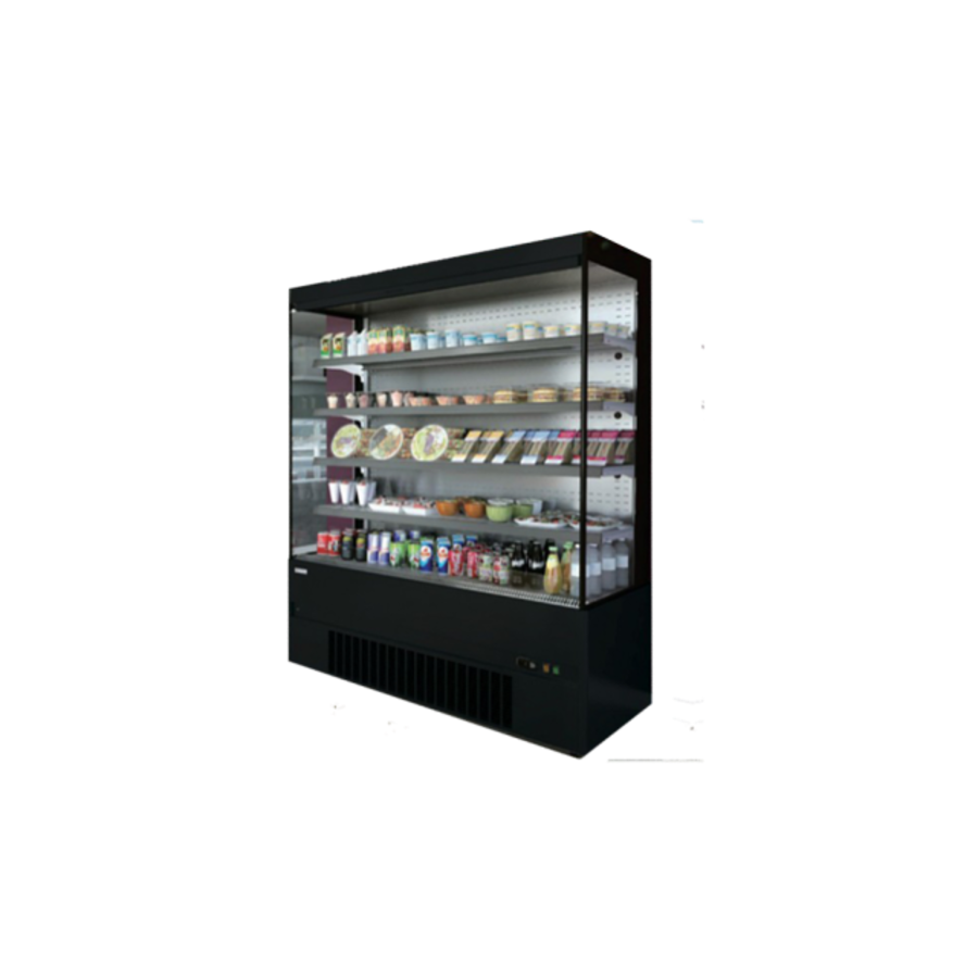 Wandkühlung | Kronos 130 | schwarz und weiß | mit Nachtvorhang | B131 x T67 x H192 cm | 46244