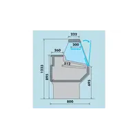 Refrigerated display case Atena 13 130 x 80 x 122.3 cm