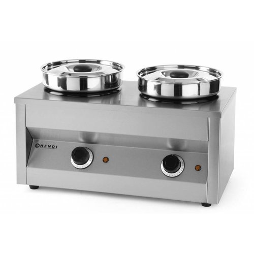  Hendi Bain Marie 2 Töpfe mit Deckel 