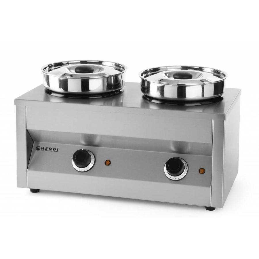 Bain Marie 2 Pots with lid