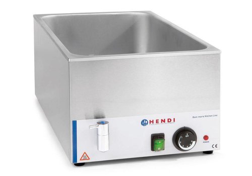  Hendi Bain-Marie avec robinet | 150 mm de profondeur 