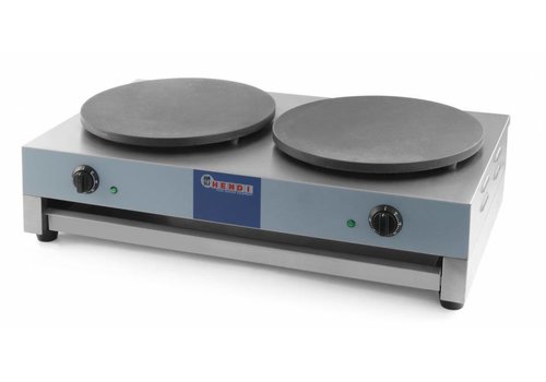  Hendi Plaque de cuisson à crêpes double | 230 volts 
