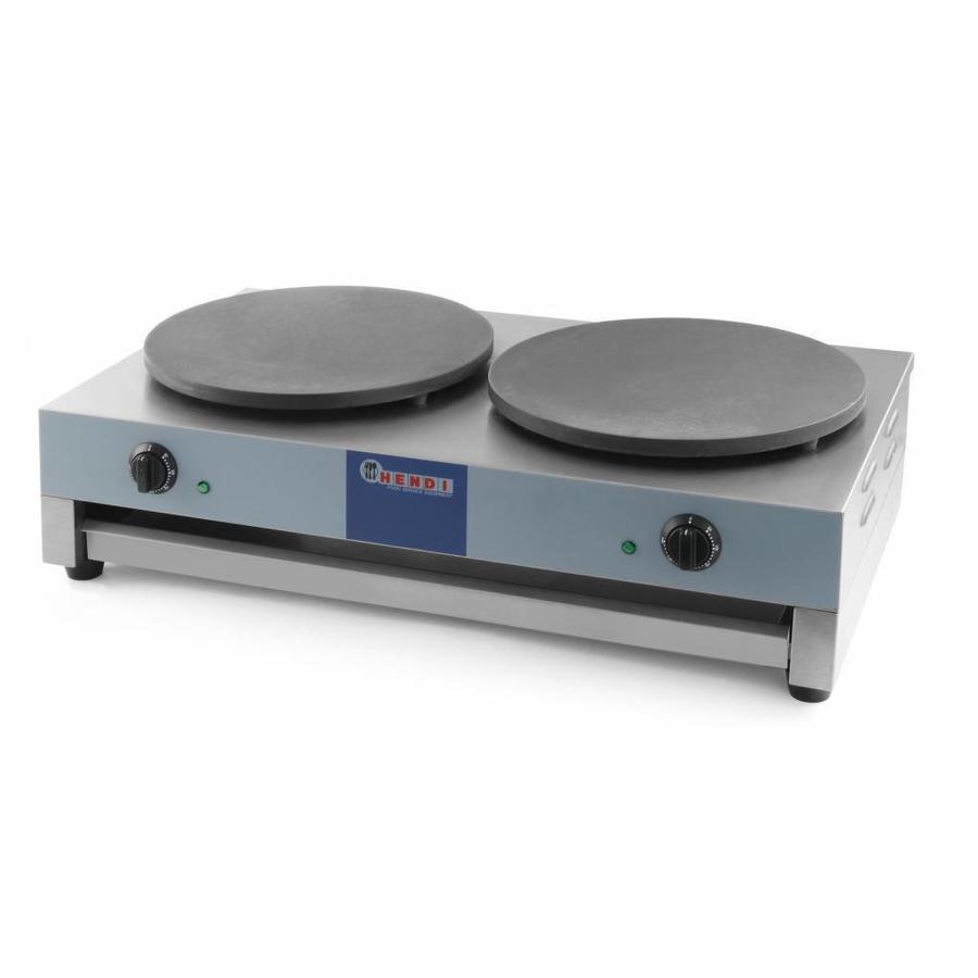Crepe baking tray double | 230 volt