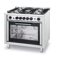 Gas stove with oven Suitable for the hospitality industry | 5 Burners