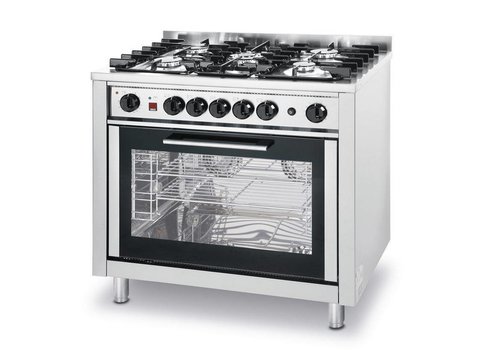  Hendi Gas stove with oven Suitable for the hospitality industry | 5 Burners 