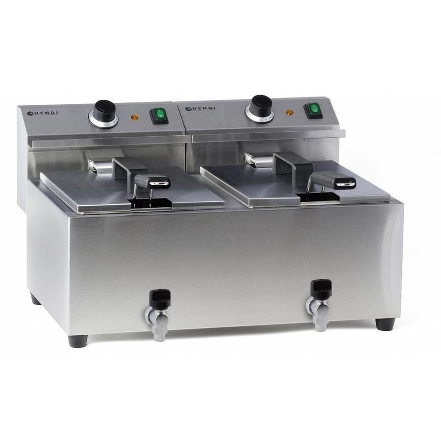 Friteuse électrique professionnelle | 2x8 litres