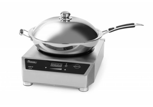  Hendi Stainless Steel Induction Wok Digital with Wokpanl | 3500 Watts 