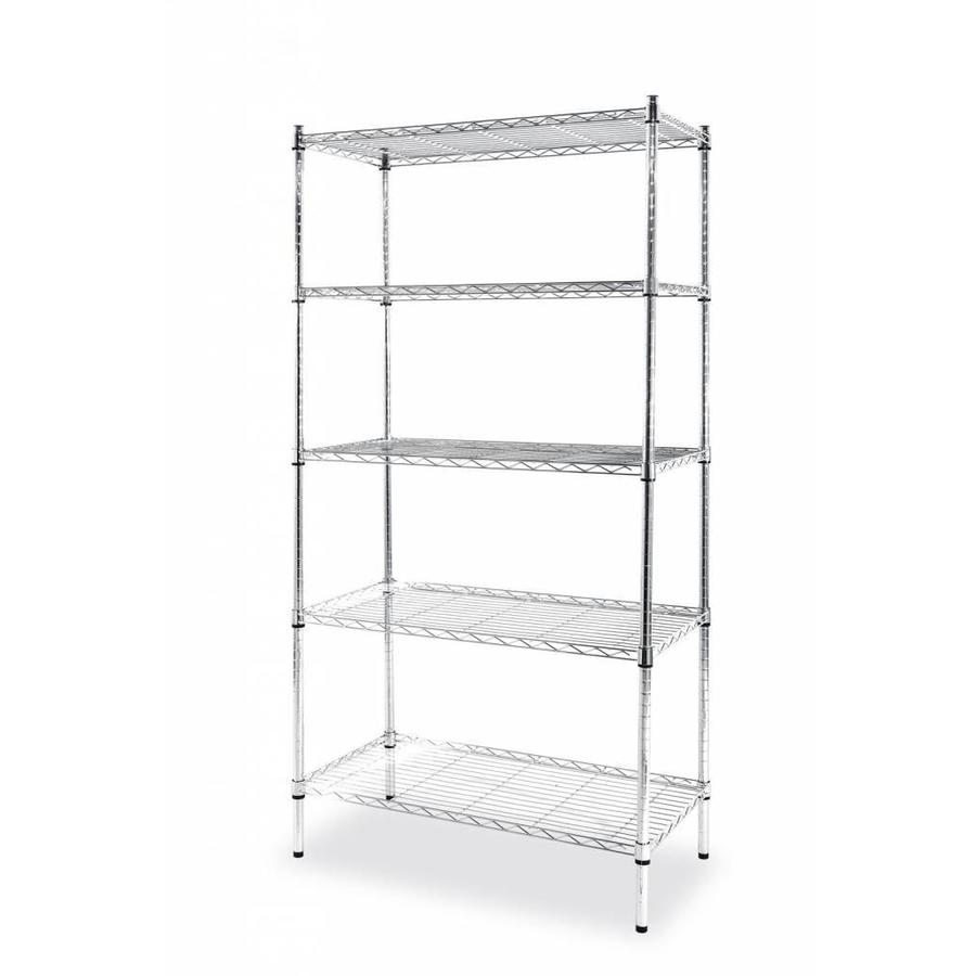 Étagère de rangement chromée | 910x455x(h)1830 mm