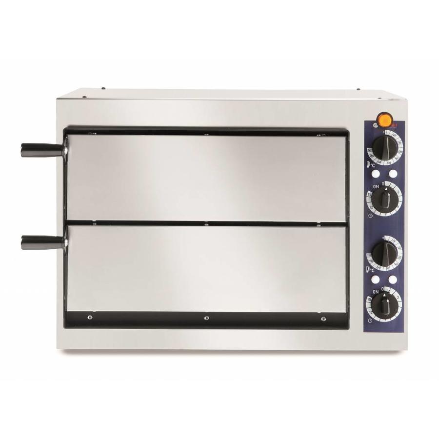 Doppelter Pizzaofen für die Gastronomie | 2400 Watt | 2 Pizzen