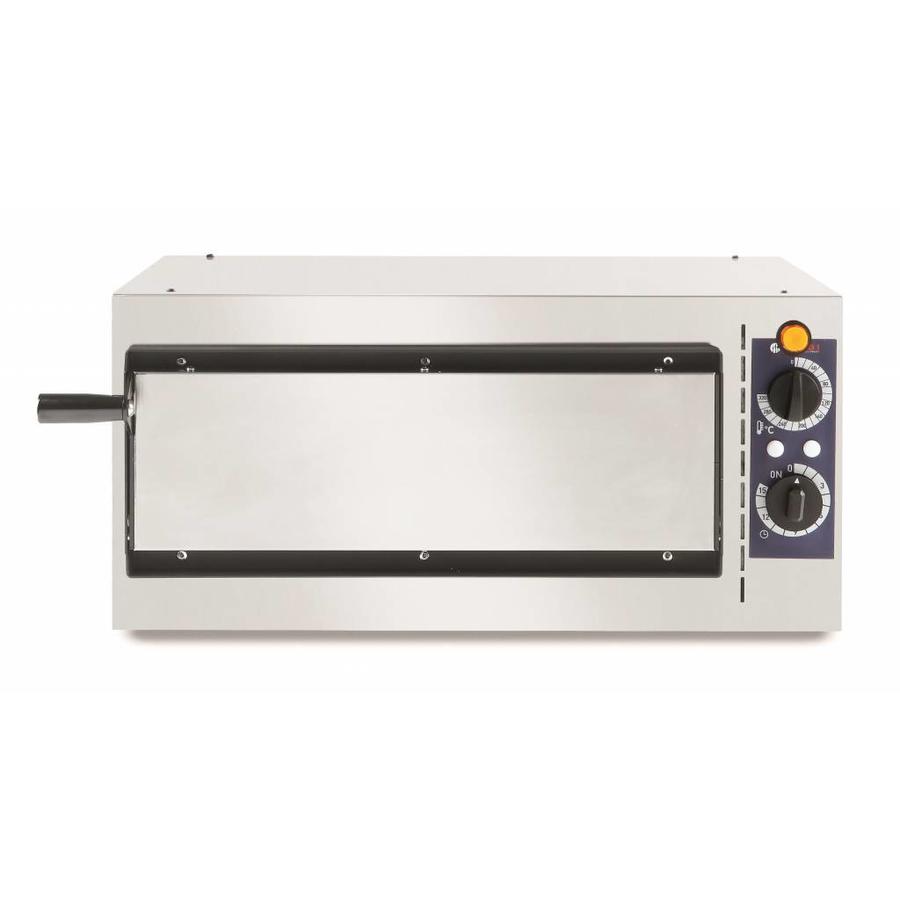 Einzelner Pizzaofen aus Edelstahl | 1600 Watt | 1 Pizza