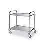 Hendi Stainless steel serving trolley 2 trays | 90x59x93 cm