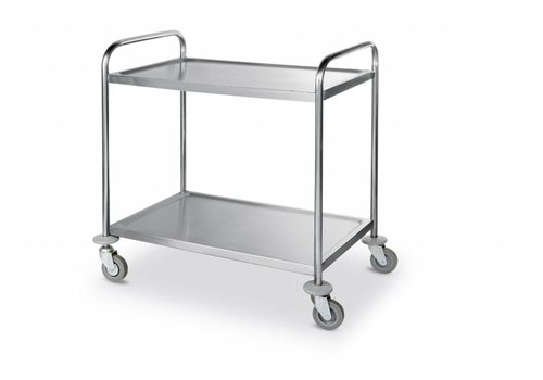  Hendi Stainless steel serving trolley 2 trays | 90x59x93cm 