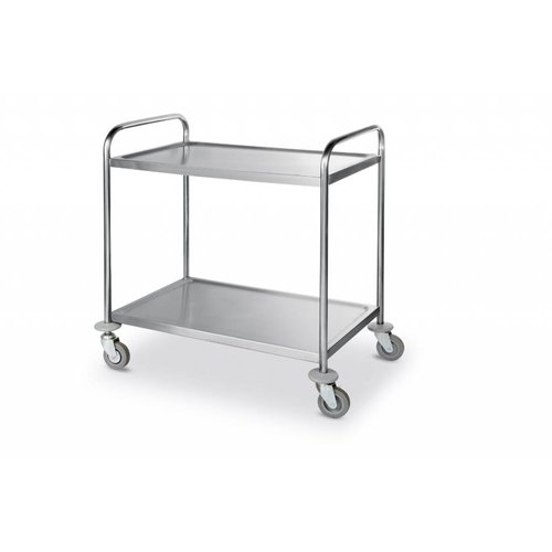  Hendi Stainless steel serving trolley 2 trays | 90x59x93cm 