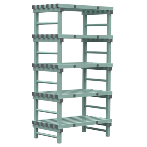  HorecaTraders REA Euro rack 4 shelves 1500(l)x500(d)x1750(h)mm 