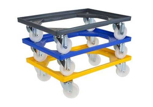  HorecaTraders Rouleaux de transport Euronorm 600 x 400 mm 