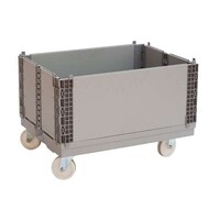 Châssis de transport 600x800x200mm roues pivotantes en polyamide Gris