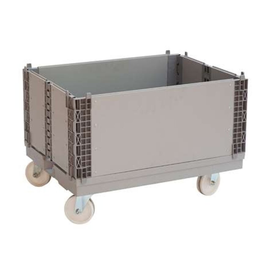 Châssis de transport 600x800x200mm roues pivotantes en polyamide Gris